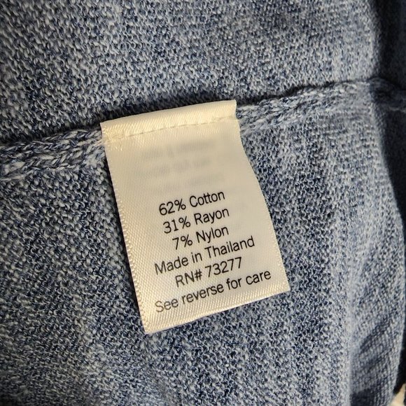 Croft & Barrow Top Womens Plus Size XXL Solid All Blue Short Sleeve Button Front - Picture 6 of 7